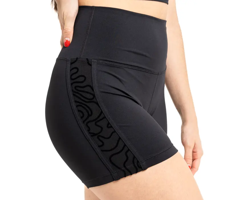 Capezio Bella Notte Vita Side Panel Short, Shorts für Damen - Schwarz