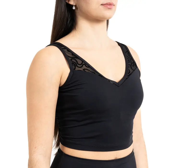 Capezio Bella Notte Dolce Tank, Damen-Top - Schwarz