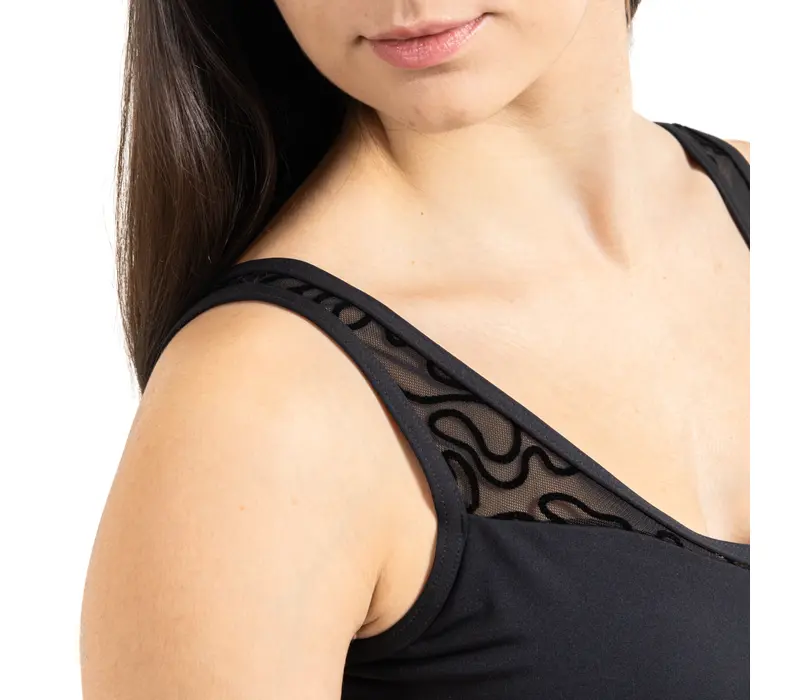 Capezio Bella Notte Dolce Tank, Damen-Top - Schwarz