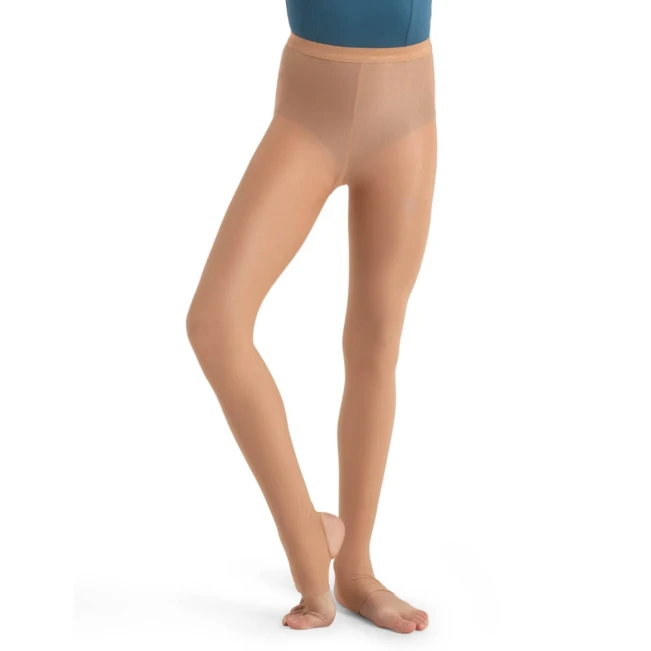 Capezio ultra shimmery, glänzende Stegstrumpfhosen für Mädchen Capezio ultra shimmery, glänzende Mädchen-Steigbügelstrumpfhose - Light toast Capezio