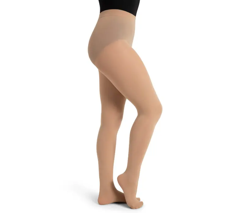 Capezio Ultra Soft Footed Tights, Damenstrumpfhose mit geschlossenem Fuß – Hell Beige Capezio