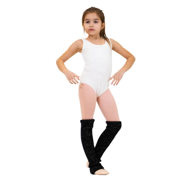 Capezio Kinder-Balletttrikot mit Gürtel, breite Träger – Weiß Capezio Kinder-Balletttrikot mit Gürtel, breite Träger – Weiß