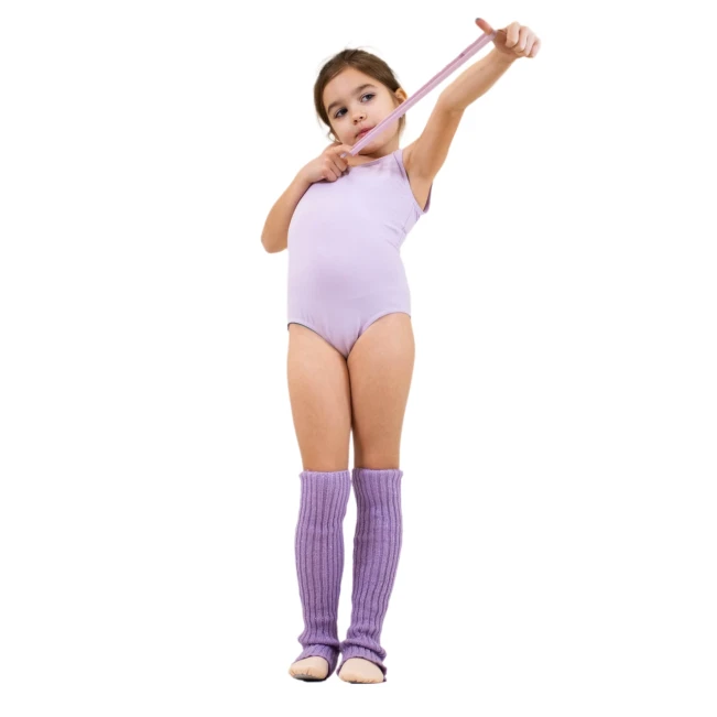 Capezio, Kinderanzug mit breiten Trägern Capezio Kinder-Balletttrikot mit Gürtel, breite Träger - Violett - Lavender