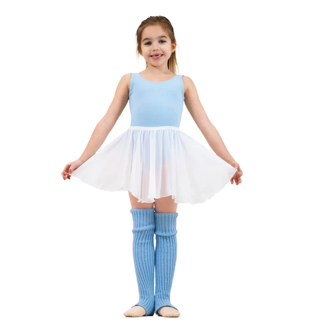 Capezio, Kinderanzug mit breiten Trägern Capezio Kinder-Balletttrikot mit Gürtel, breite Träger – Hellblau Capezio