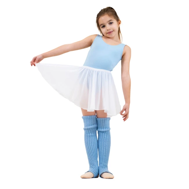 Capezio, Kinderanzug mit breiten Trägern Capezio Kinder-Balletttrikot mit Gürtel, breite Träger – Hellblau Capezio