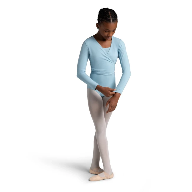 Capezio Cross-Over-Top, Warm-up-Top für Mädchen - Dusty Pink Capezio