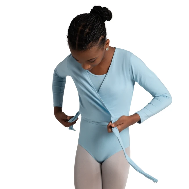Capezio Cross-Over-Top, Warm-up-Top für Mädchen - Dusty Pink Capezio