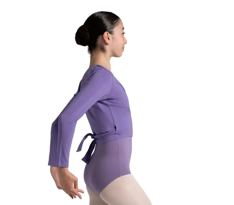 Capezio Cross-Over-Top, Aufwärm-Top für Mädchen – Lila Dark Lavender Capezio