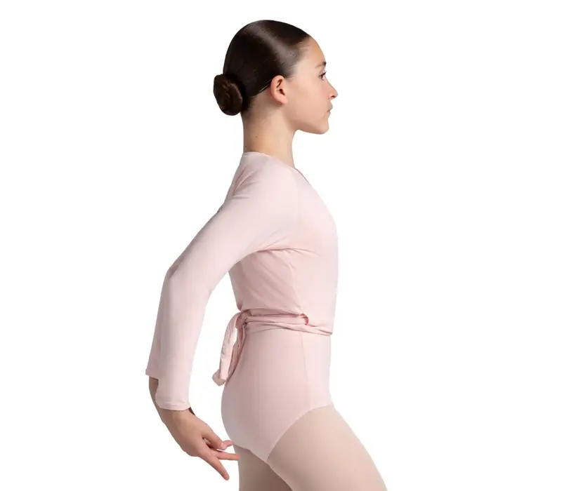Capezio Cross-Over-Top, Warm-up-Top für Mädchen Capezio Cross-Over-Top, Aufwärm-Top für Mädchen – Granatrot Capezio