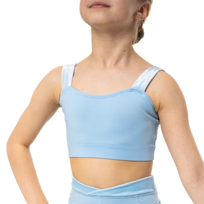 Capezio Catherine Top, Crop-Top für Mädchen - Hellblau Capezio