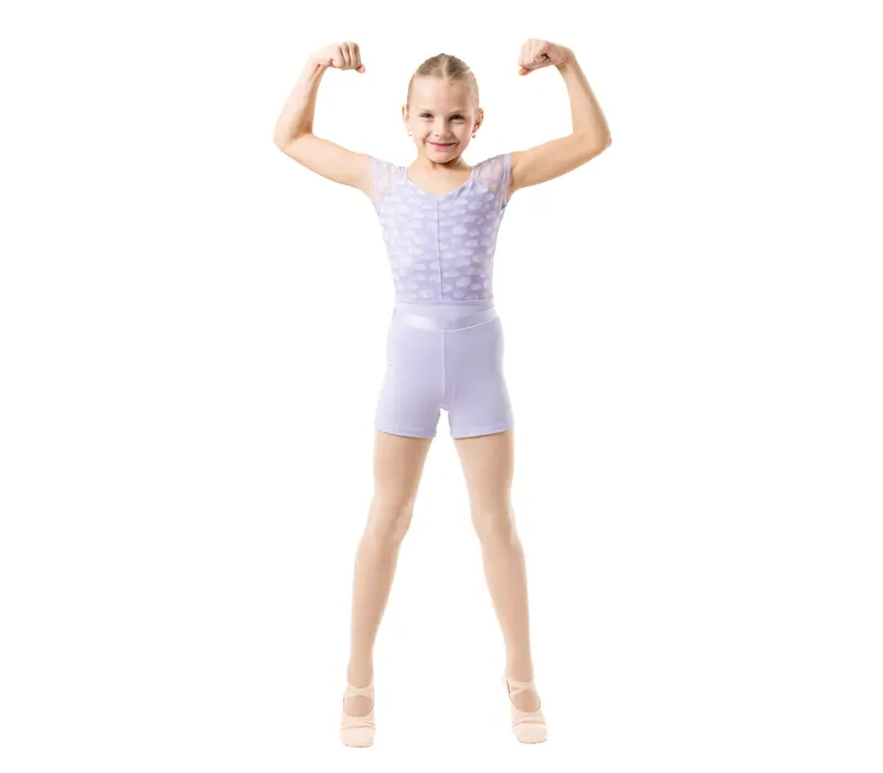 Capezio Cloud Nine Sunburst, Mädchen-Shorts - Violett Lavender Capezio