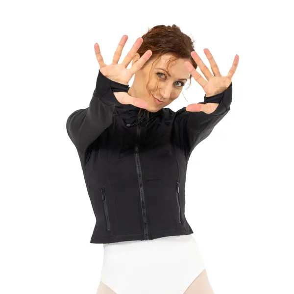 Capezio, Damen-Sweatjacke mit Reißverschluss 