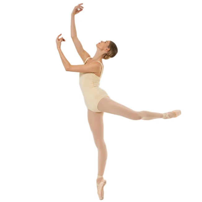 Capezio Dreamy Leotard, Damen-Trikot mit breiten Trägern Capezio Dreamy Leotard, Damen-Trikot mit breiten Trägern - Hellgelb - Butter Capezio