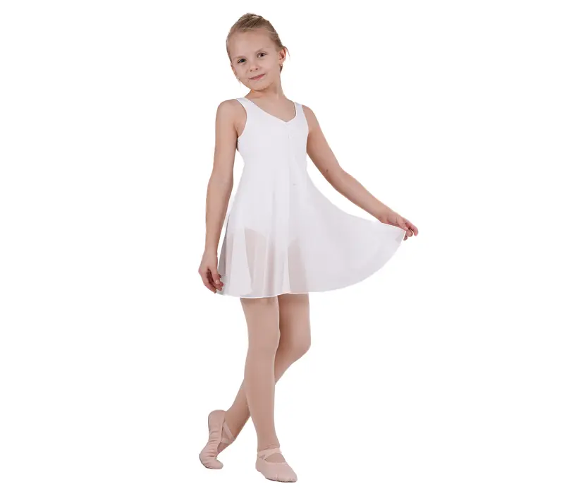Capezio Empire Dress, Mädchen-Ballettkleid - Weiß