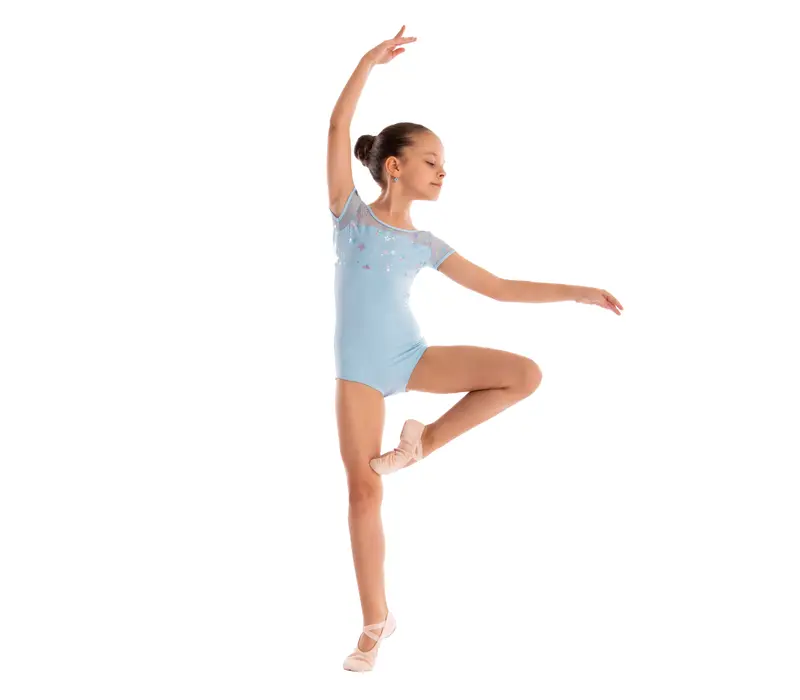 Capezio Galaxy, Kindertrikot mit kurzem Ärmel Capezio Galaxy, Kindertrikot mit kurzen Ärmeln – Hellblau Capezio