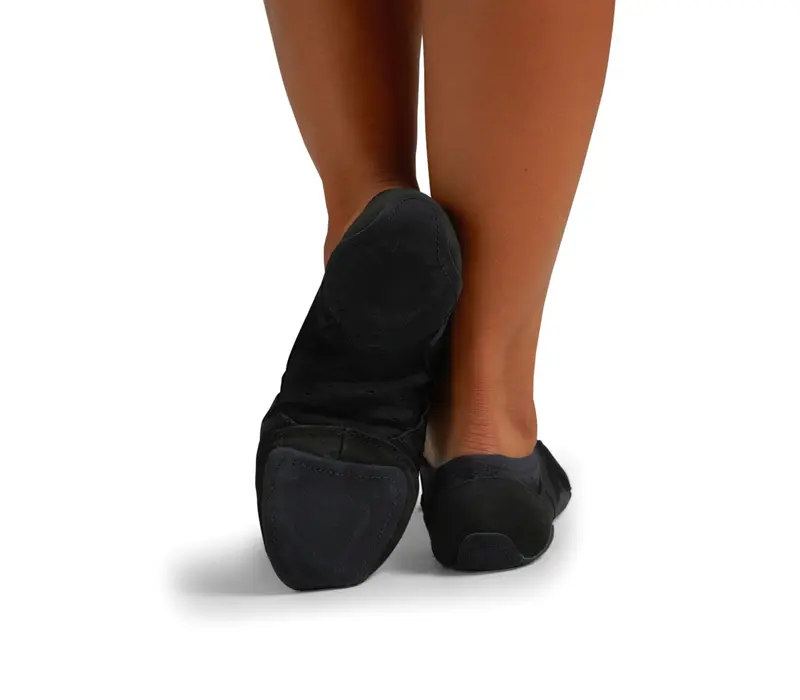 Capezio Jag, Damen-Jazzschuhe mit Wildledersohle – Schwarz
