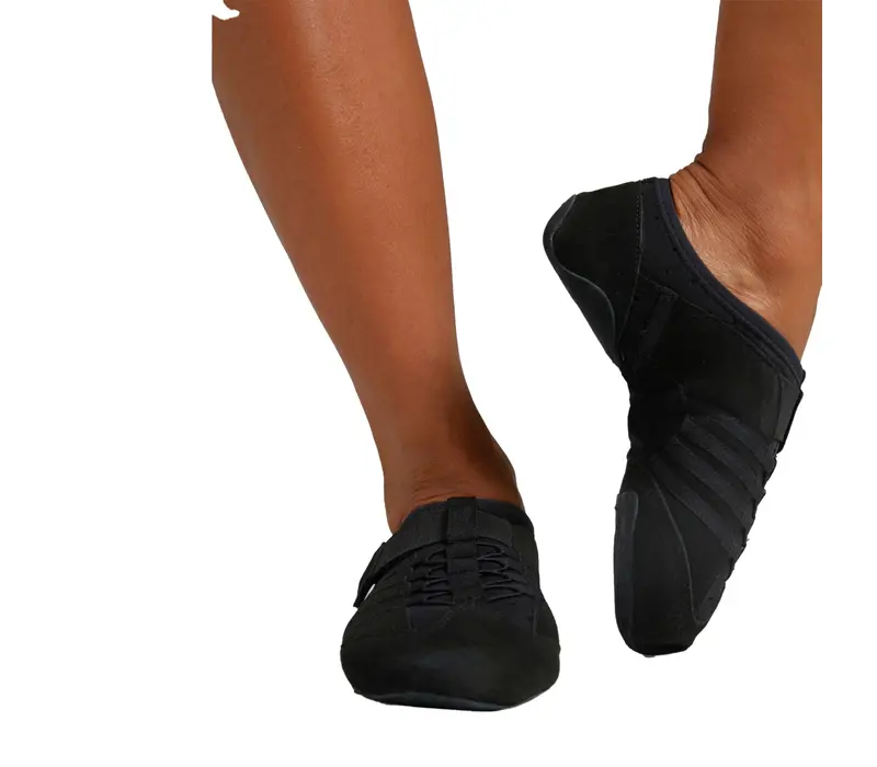 Capezio Jag, Damen-Jazzschuhe mit Wildledersohle – Schwarz