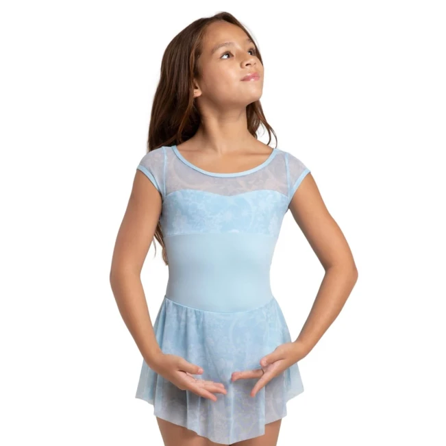 Capezio Opal, Mädchen-Trikot mit Röckchen Capezio Opal, Mädchen-Trikot mit Röckchen – Hellblau Capezio