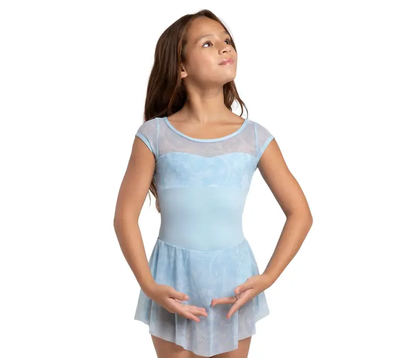 Capezio Opal, Mädchen-Trikot mit Röckchen – Hellblau Capezio