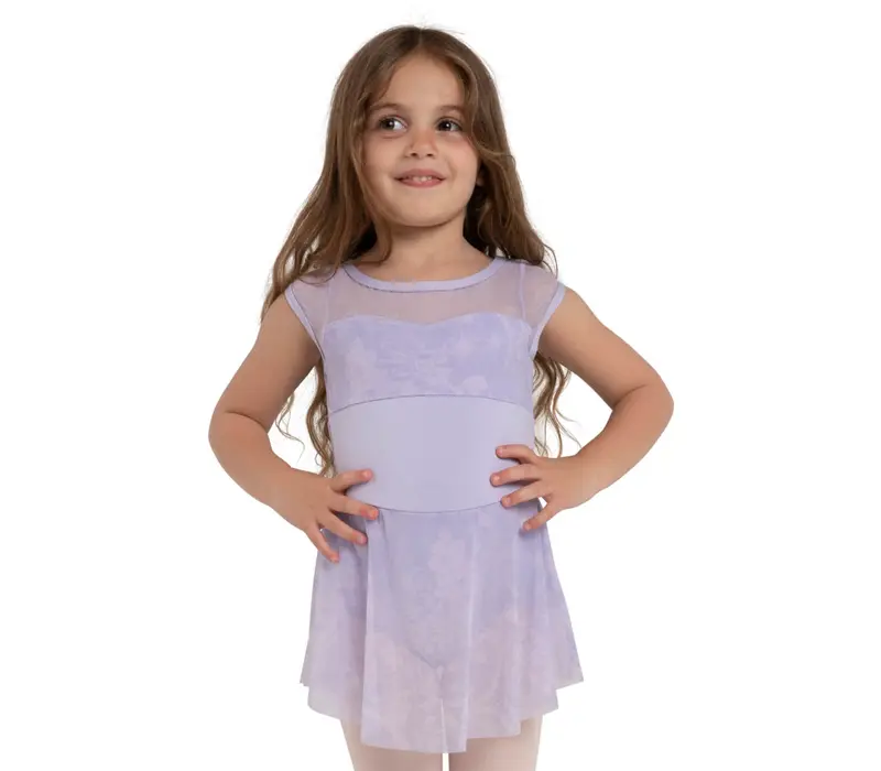 Capezio Opal, Mädchen-Trikot mit Röckchen - Violett - Lavender
