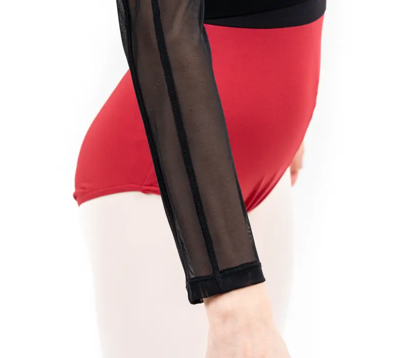 Capezio C'est La Vie Joyeux Mesh-Cover-up, Mädchentop Capezio C'est La Vie Joyeux Mesh-Cover-up, Mädchentop - Schwarz