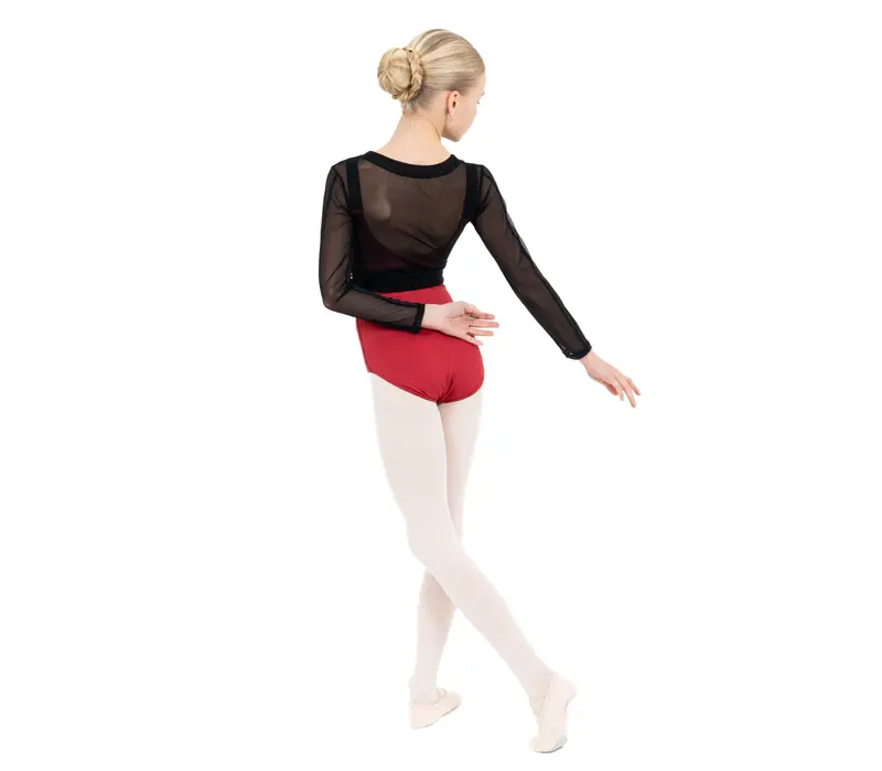 Capezio C'est La Vie Joyeux Mesh-Cover-up, Mädchentop Capezio C'est La Vie Joyeux Mesh-Cover-up, Mädchentop - Schwarz