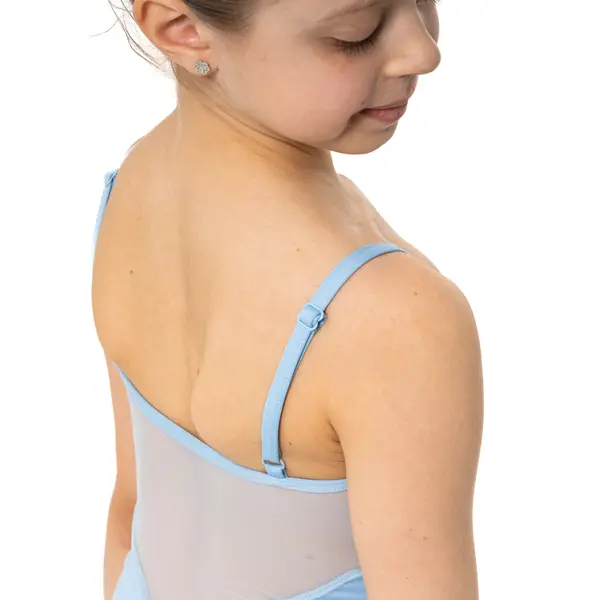 Capezio Lake Leotard, geblümtes Mädchen-Trikot mit dünnen Trägern 