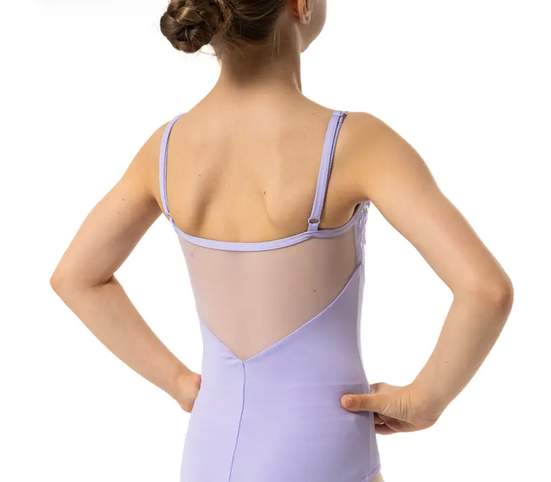 Capezio Lake Leotard, geblümter Mädchen-Trikot mit dünnen Trägern - Violett - lavender