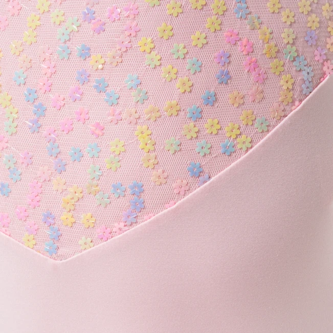 Capezio Lake Leotard, geblümtes Mädchen-Trikot mit dünnen Trägern Capezio Lake Leotard, geblümtes Mädchen-Trikot mit dünnen Trägern
