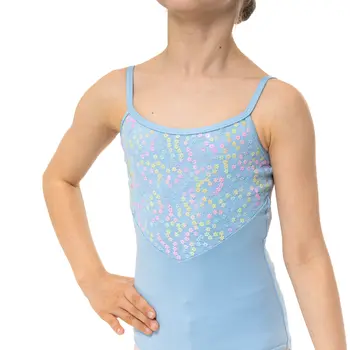 Capezio Lake Leotard, geblümtes Mädchen-Trikot mit dünnen Trägern – Hellblau Capezio Capezio Lake Leotard, geblümtes Mädchen-Trikot mit dünnen Trägern – Hellblau Capezio