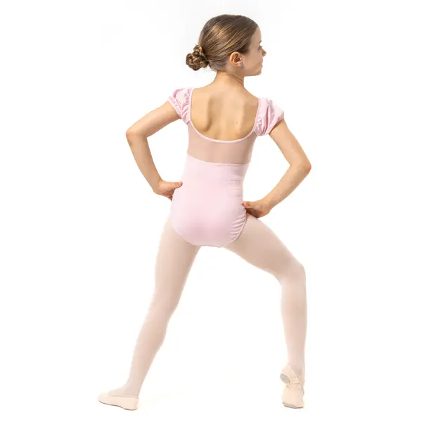 Capezio Lotus Leotard, geblümtes Mädchen-Trikot mit kurzem Ärmel