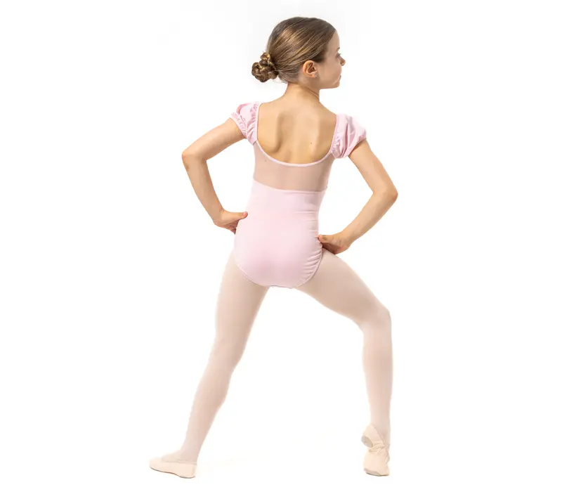 Capezio Lotus Leotard, geblümtes Mädchen-Trikot mit kurzem Ärmel Capezio Lotus Trikot, geblümter Mädchen-Trikotanzug mit kurzem Ärmel – Pink Capezio