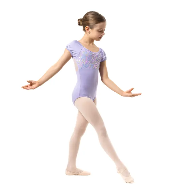 Capezio Lotus Leotard, geblümtes Mädchen-Trikot mit kurzem Ärmel
