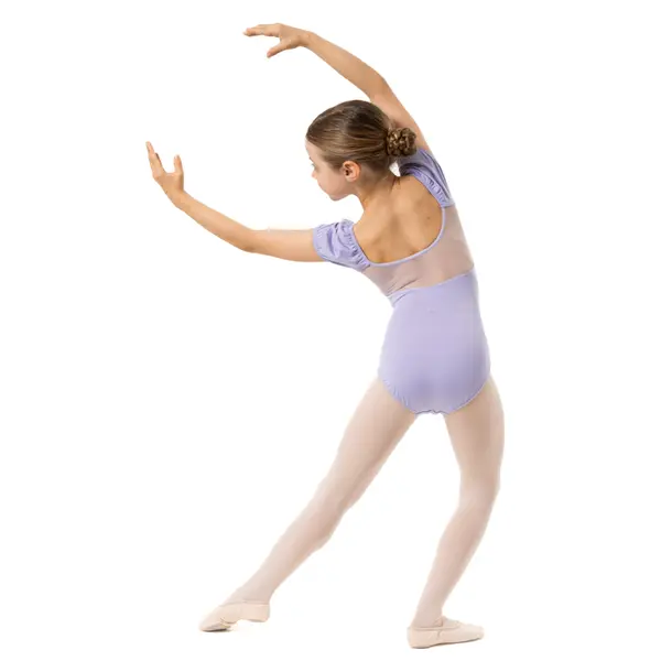 Capezio Lotus Leotard, geblümtes Mädchen-Trikot mit kurzem Ärmel