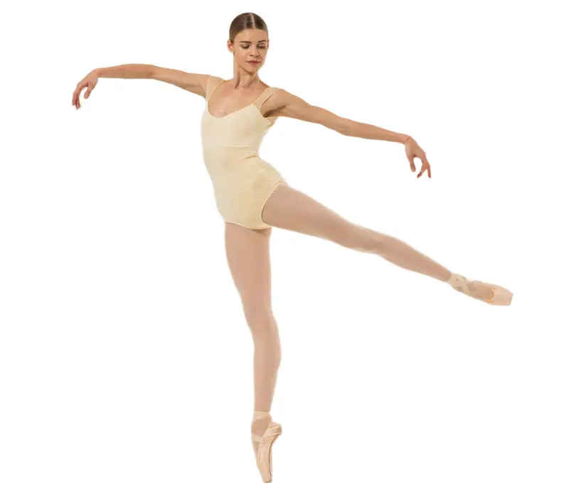 Capezio Moonstruck Cap Sleeve Leotard, Damen-Tanztrikot mit kurzen Ärmeln - Hellgelb - Butter Capezio