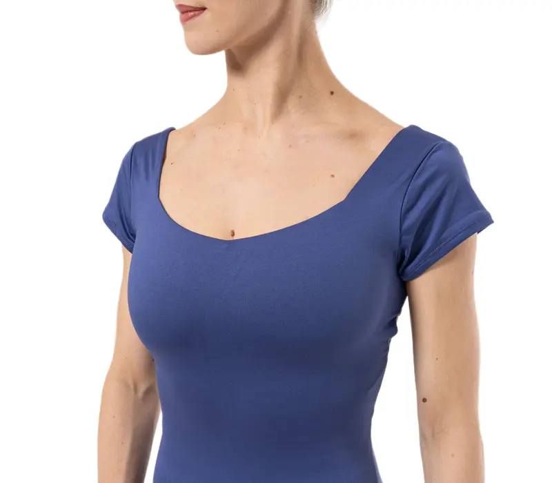 Capezio Portoro, Damen-Trikot mit kurzem Ärmel - Blau Skipper Navy Capezio