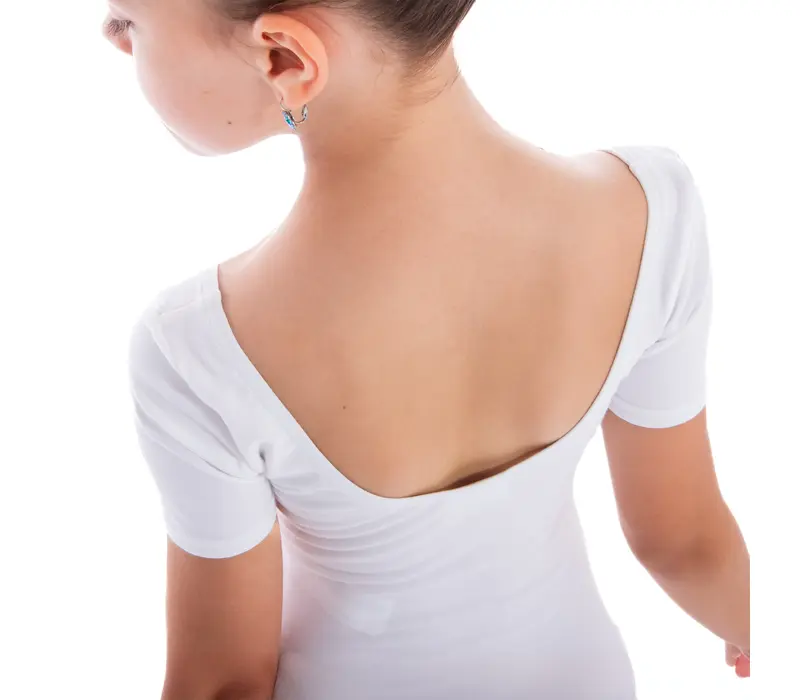 Capezio, Kindertrikot mit kurzen Ärmeln - Weiß