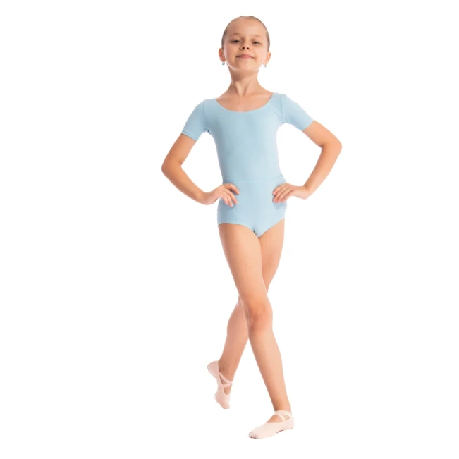 Capezio, Kindertrikot mit kurzem Ärmel – Hellblau Capezio