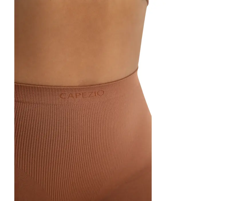 Capezio Seamless Short, Damen nahtlose Unterwäsche-Shorts - Braun Mocha Capezio