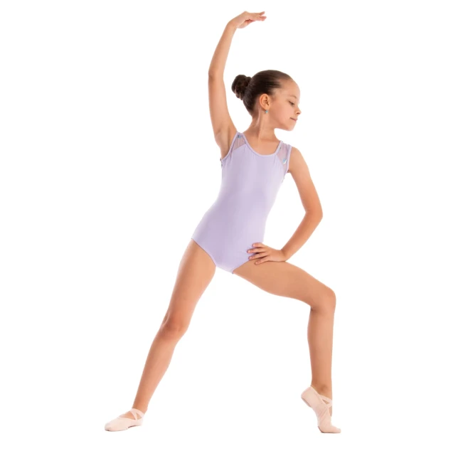 Capezio Star Mars Mesh back Trikot, Kindertrikot mit breiten Trägern - Violett - lavender