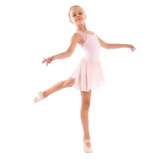 Capezio Star Mars Trikot mit Mesh-Rücken, Kindertrikot mit breiten Trägern - Rosa- pink