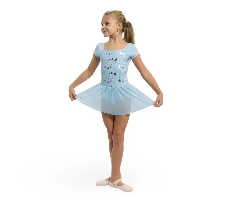 Capezio Star Struck, Trikot mit Röckchen – Hellblau Capezio