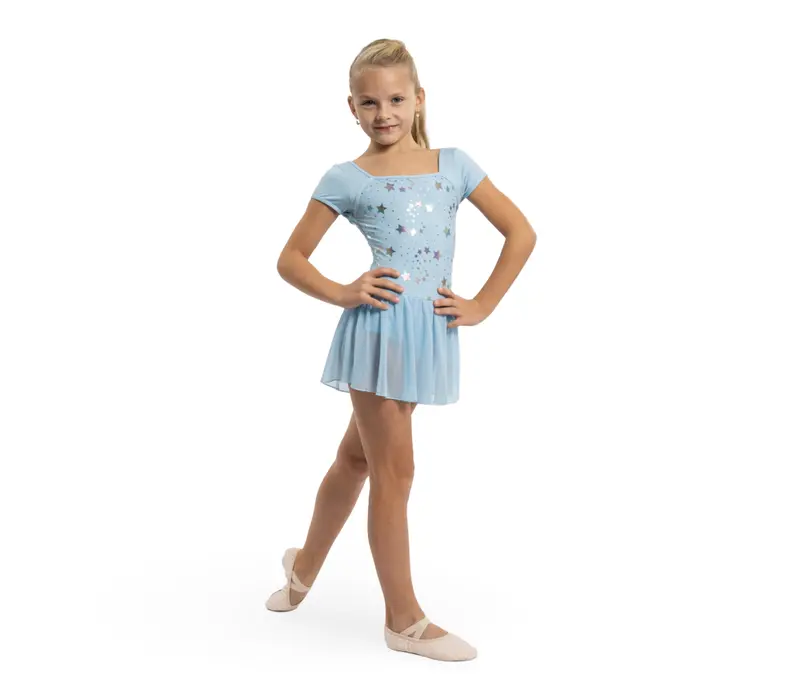 Capezio Star Struck, Trikot mit Röckchen – Hellblau Capezio