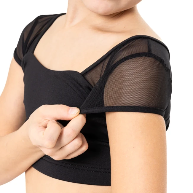 Capezio Star Cosmic Top, Crop Top für Mädchen - Schwarz Capezio Star Cosmic Top, Crop Top für Mädchen - Schwarz