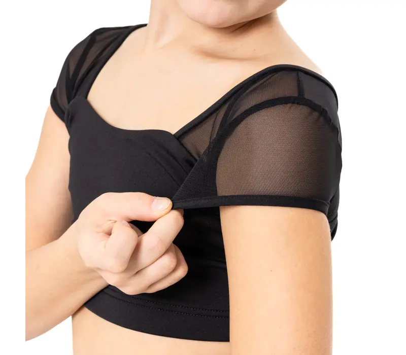 Capezio Star Cosmic Top, Crop Top für Mädchen - Schwarz Capezio Star Cosmic Top, Crop Top für Mädchen - Schwarz