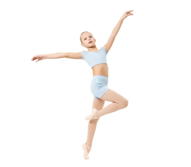 Capezio Star Cosmic Top, Crop-Top für Mädchen - Hellblau Capezio