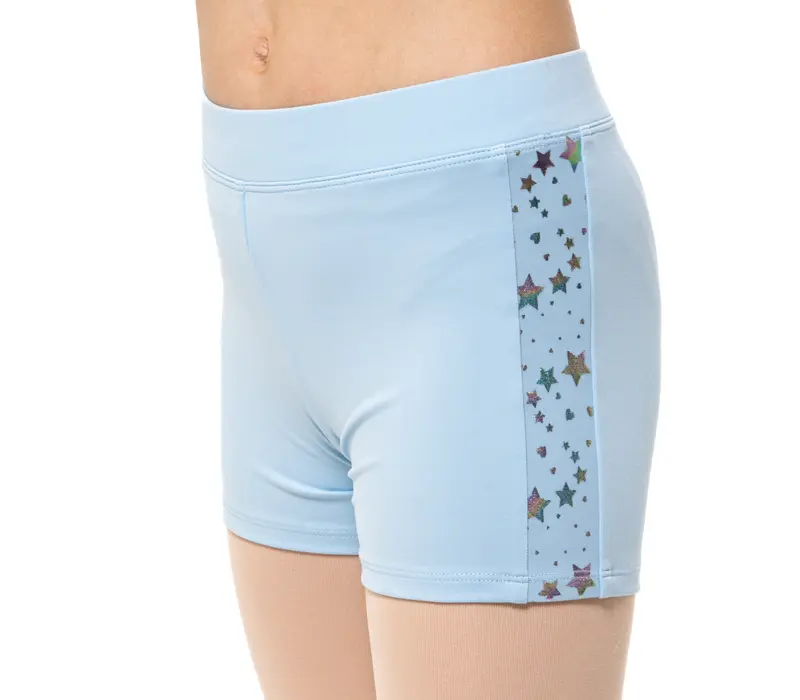 Capezio Star Short, Kinder-Shorts – Hellblau Capezio