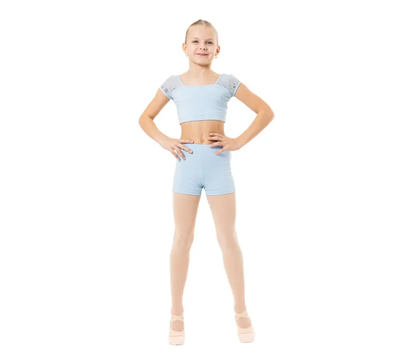 Capezio Star Short, Kinder-Shorts – Hellblau Capezio