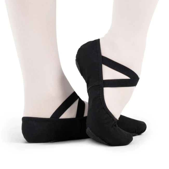 Capezio Stella, Damen-Leinen-Ballettschuhe Capezio Stella, Damen-Leinen-Ballettschuhe - Schwarz
