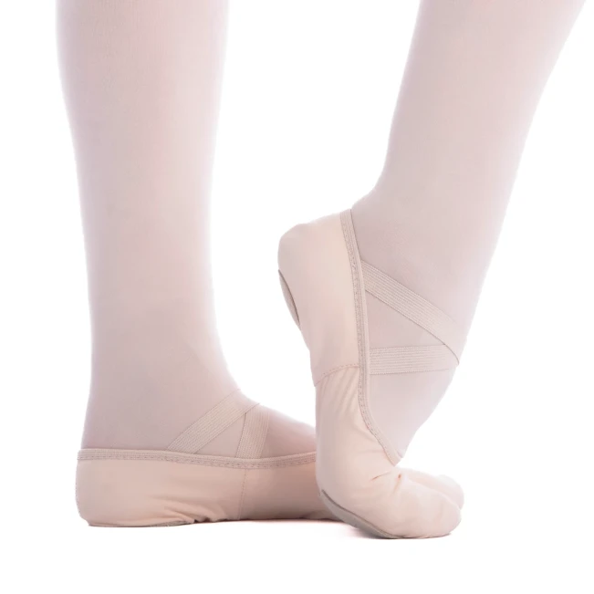 Capezio Stella, Damen-Leinen-Ballettschuhe - Rosa Ballett Capezio